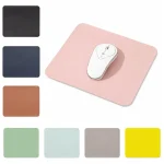 Leather Mouse Pad Wear Resistant Anti Scratch Gaming Desk Mat Solid Color Smooth Computer Table Protector Home Office