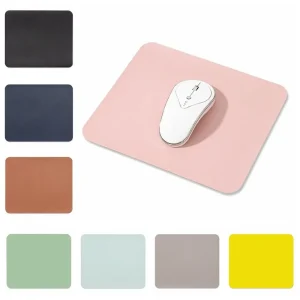 Leather Mouse Pad Wear Resistant Anti Scratch Gaming Desk Mat Solid Color Smooth Computer Table Protector Home Office
